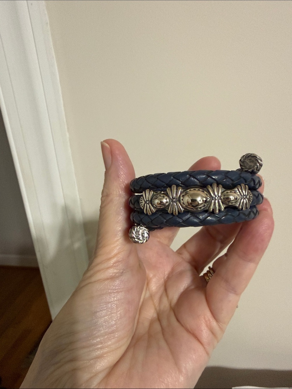 American West leather & SS bracelet - Picture 4 of 11